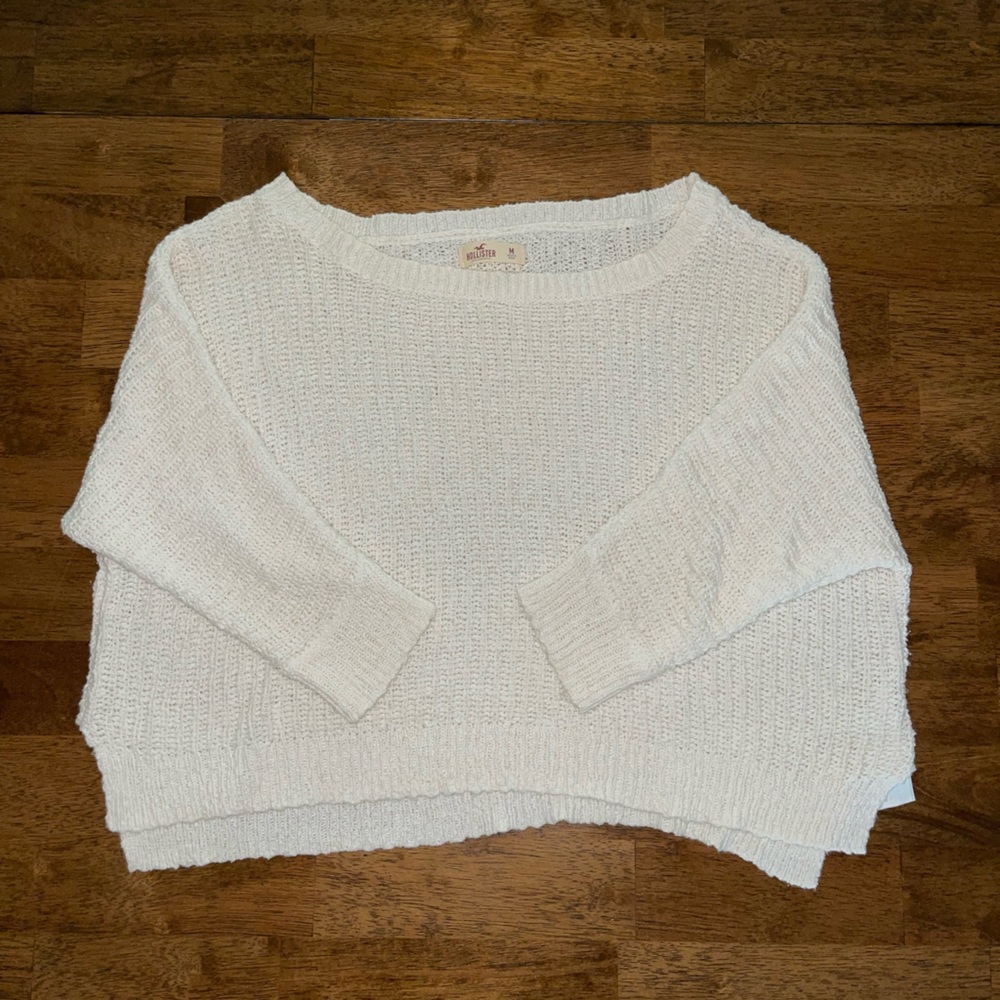 White light weight sweater